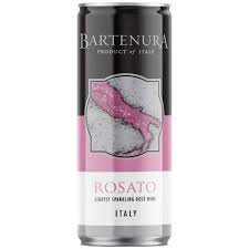 Bartenura Moscato Rose Cans feature a light