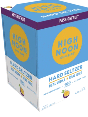 HIGH NOON PASSION FRUIT is a ready-to-drink beverage crafted with real vodka and natural flavors