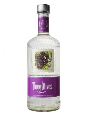 THREE OLIVES GRAPE 1L is a vodka-based liquor with a distinctive grape flavor profile. Originating from the renowned THREE OLIVES brand