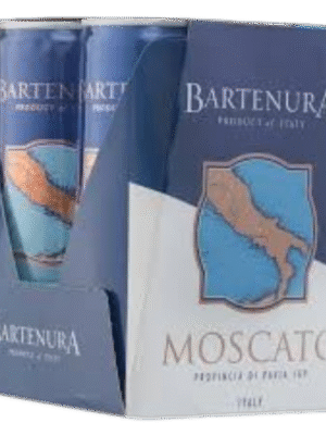 Bartenura Moscato Cans are sparkling wines hailing from the renowned Moscato d'Asti region of Italy. This refreshing beverage is characterized by its sweet and fruity flavor profile