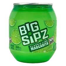 The BIG SIPZ LIME MARGARITA 200ML offers a refreshing blend of zesty lime and smooth tequila