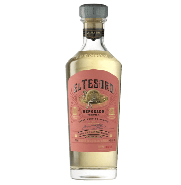 El Tesoro Reposado Tequila is a premium spirit crafted from 100% blue agave