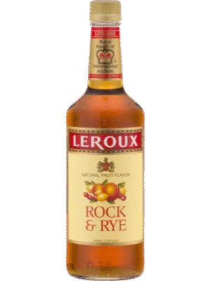 LEROUX ROCK & RYE is a unique liquor that combines the rich essence of rye whiskey with a blend of natural flavors