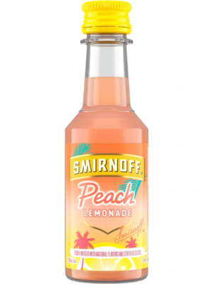 SMIRNOFF PEACH LEMONADE 1.75L is a flavored vodka that combines the juicy essence of ripe peaches with the refreshing taste of lemonade. This product is distilled in the United States