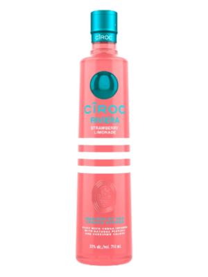 CIROC Riviera Strawberry Lemonade is a premium vodka-based beverage that combines the refreshing flavors of sweet strawberries and zesty lemonade. Originating from the renowned CIROC brand